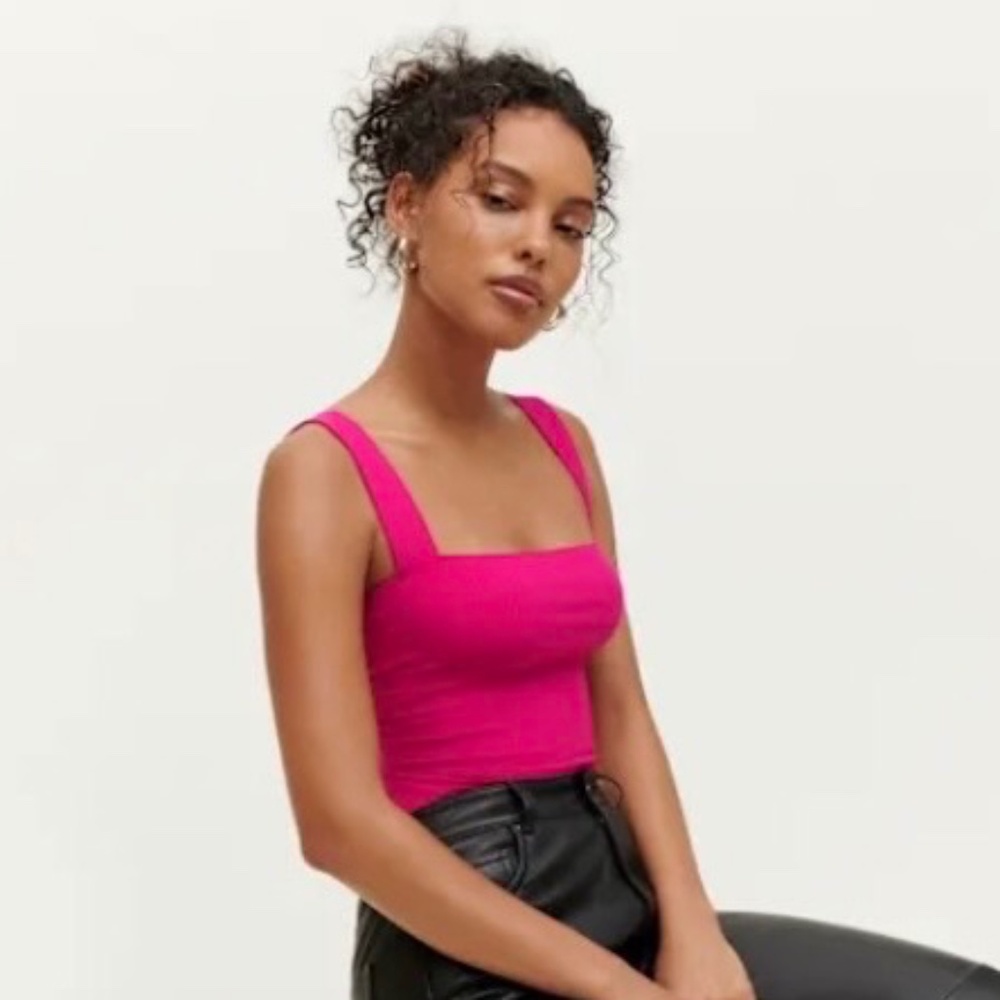 Reformation Canyon Knit Tank Corvette - Size XL